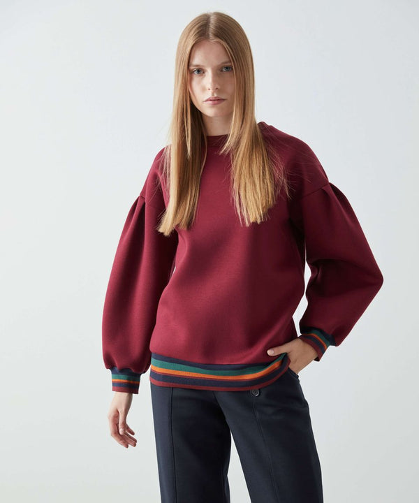 Machka Bonded Jersey Sweatshirt Bordeaux