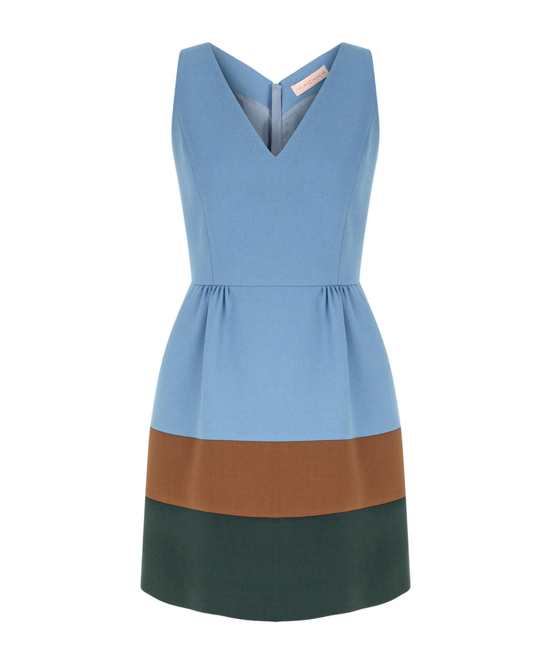 Machka Colorblock Mini Dress Blue