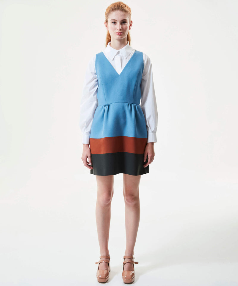 Machka Colorblock Mini Dress Blue