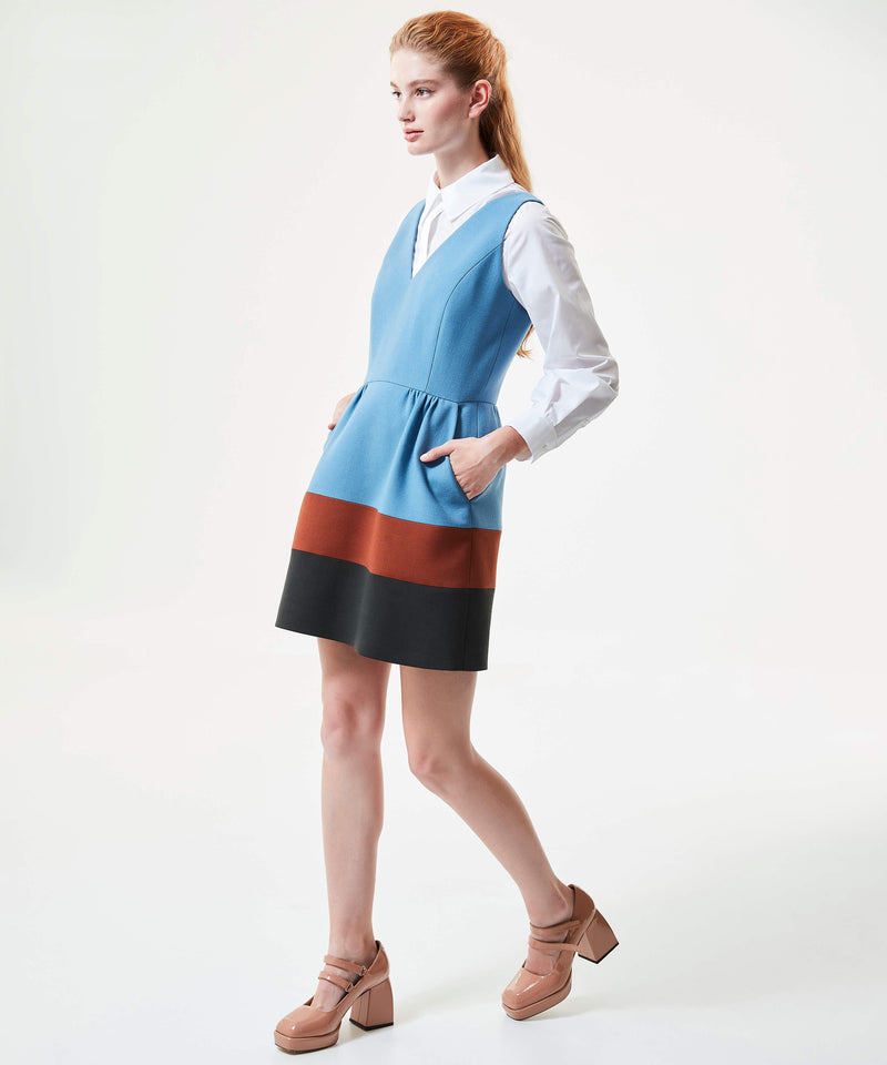 Machka Colorblock Mini Dress Blue