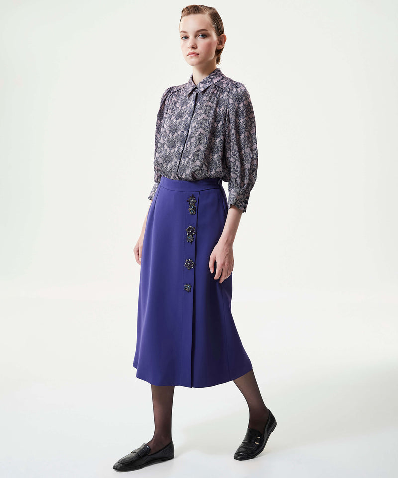 Machka Module-Embroidered Skirt Purple