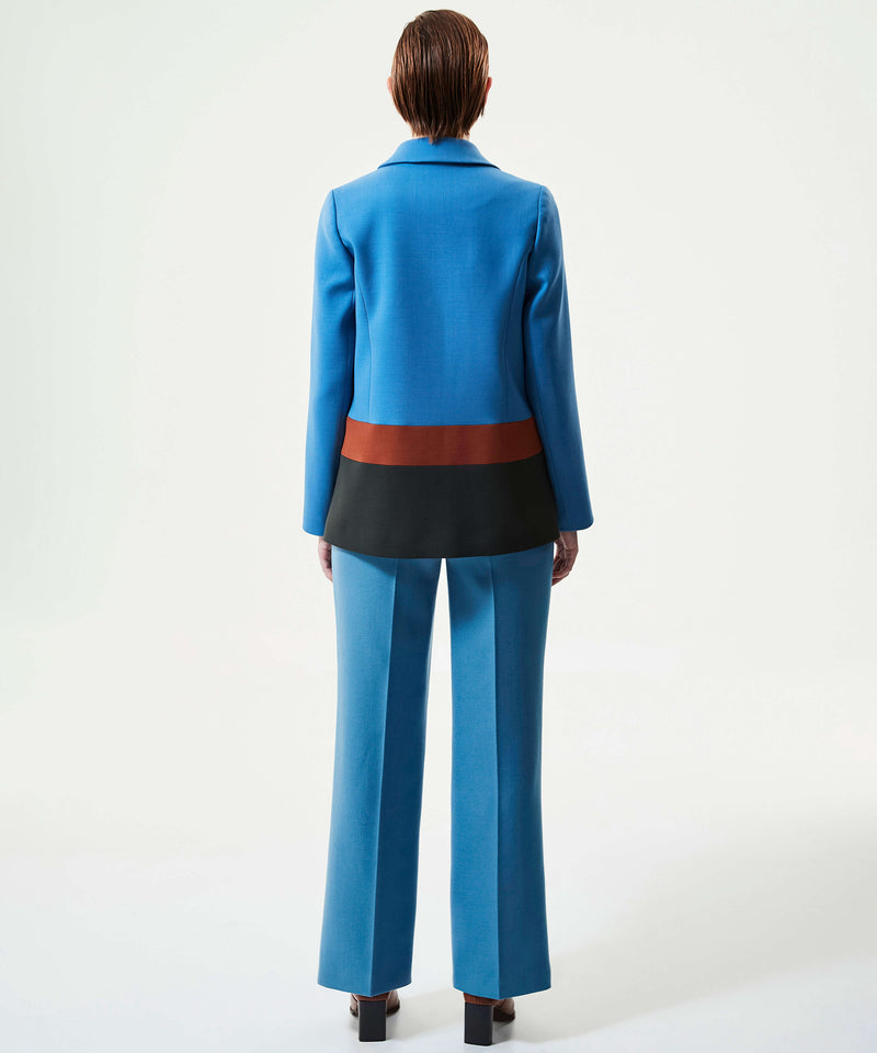 Machka Colorblock Wool Jacket Blue