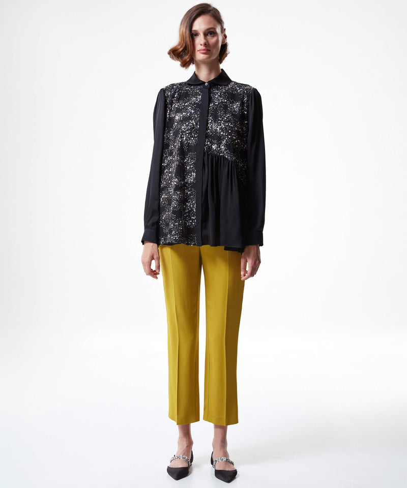 Machka Sequin-Embroidered Blouse Black