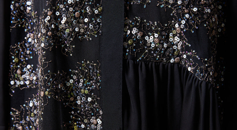 Machka Sequin-Embroidered Blouse Black