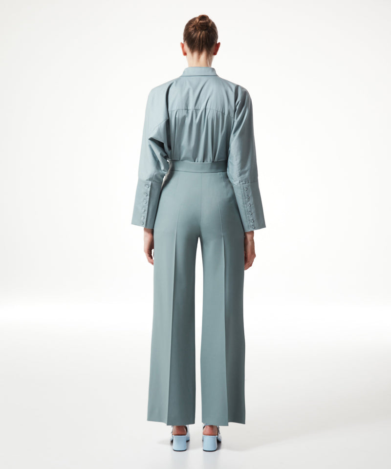 Machka Wool Blend Trousers Light Blue