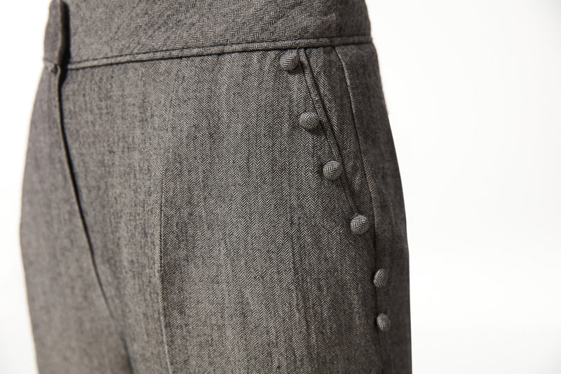 Machka Button Accessory Trousers Anthracite