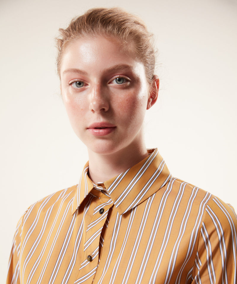 Machka Striped Relaxed Fit Shirt Cinnamon