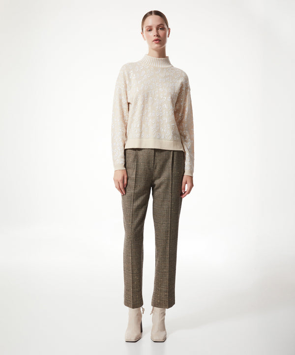 Machka Sequined Wool Knitwear Off White