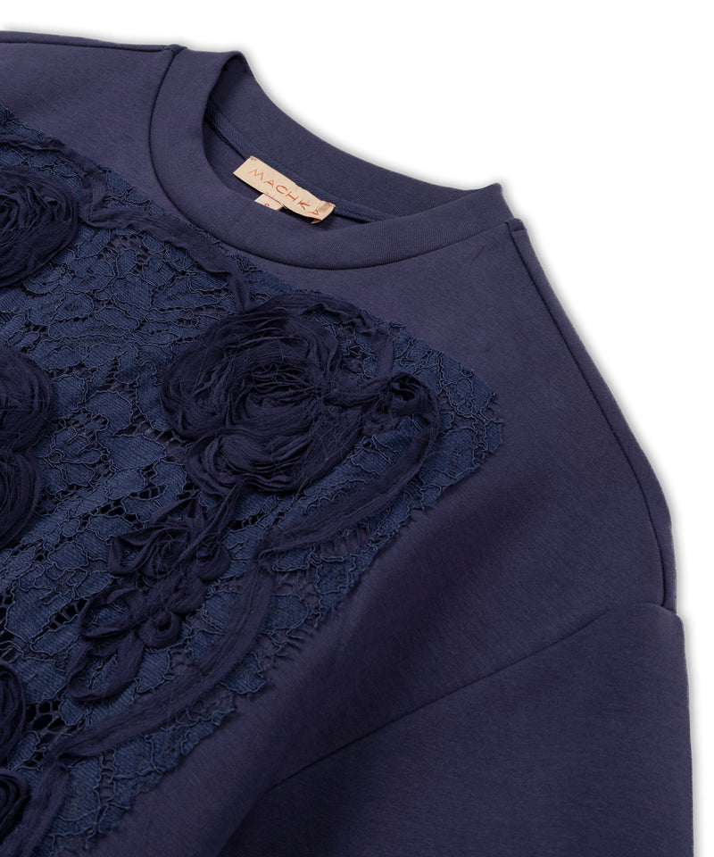 Machka Embroidered T-Shirt Navy Blue