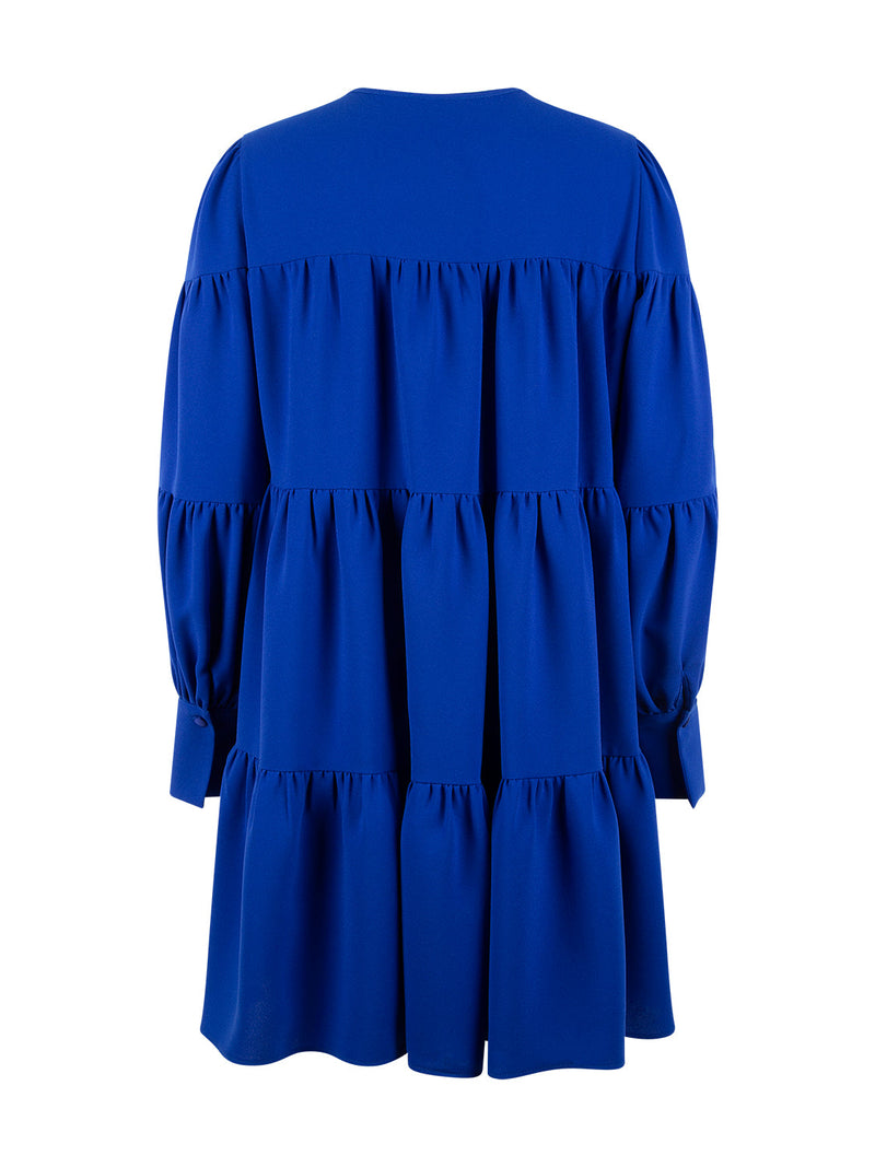 Nocturne Embroidered Detail Tunic Blouse Blue