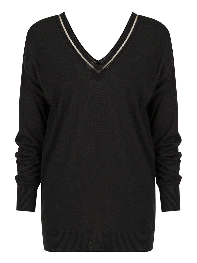 Nocturne Transparent Detail Sweater Black