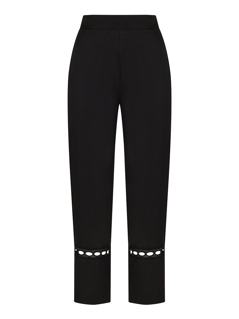 Nocturne Trouser Diecut Edge Black - Wardrobe Fashion