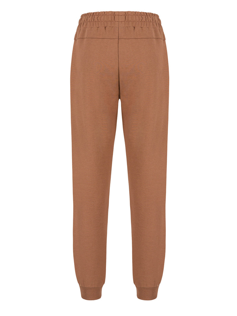 Nocturne Elastic Waist Comfortable Fit Trouser Brown