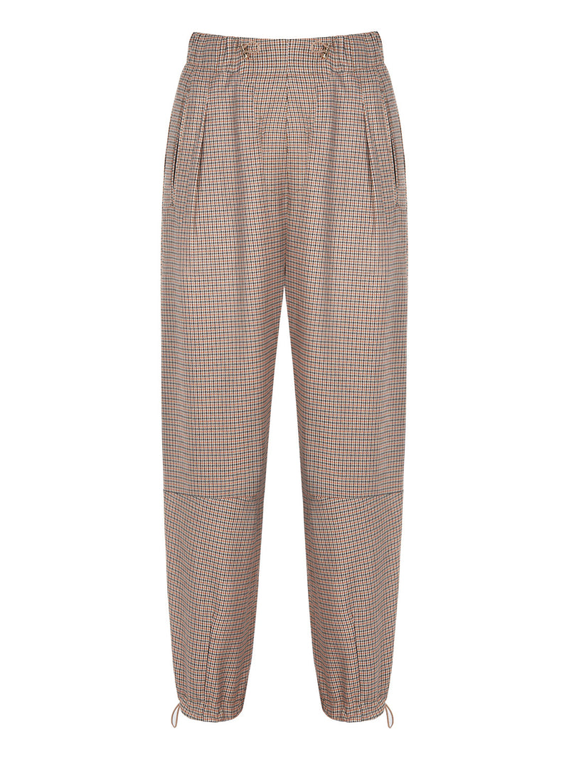 Nocturne Plaid Elastic High Waist Trouser Varyant