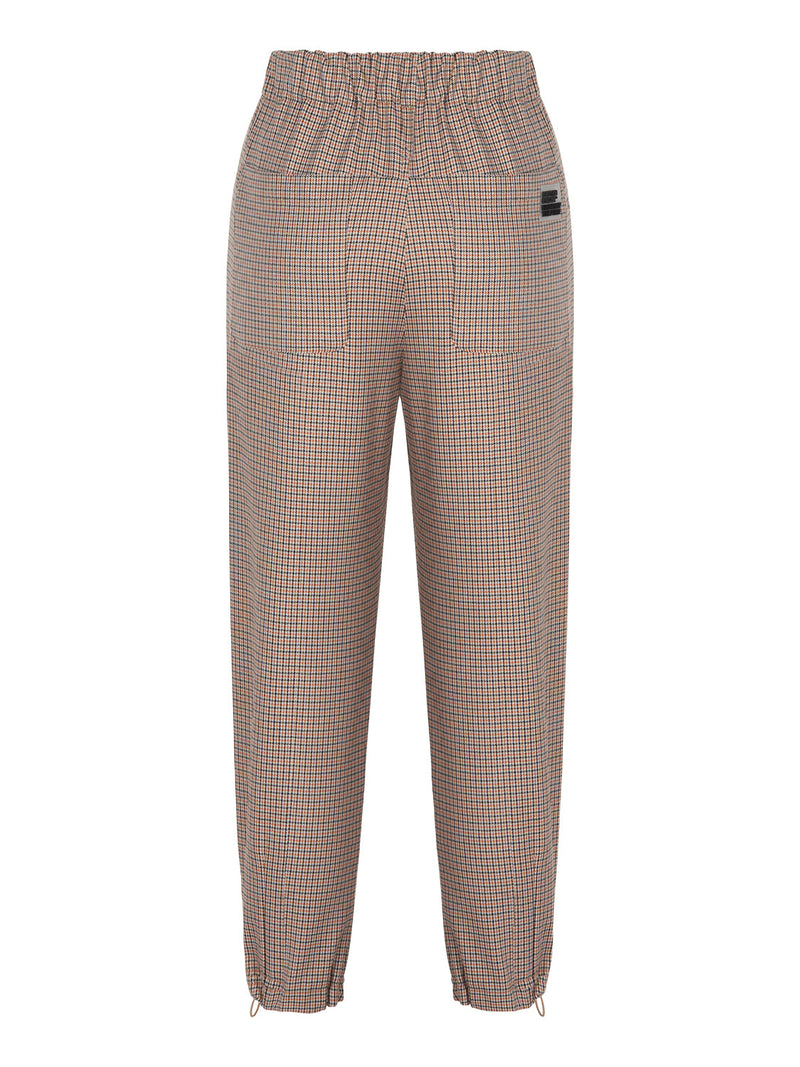 Nocturne Plaid Elastic High Waist Trouser Varyant