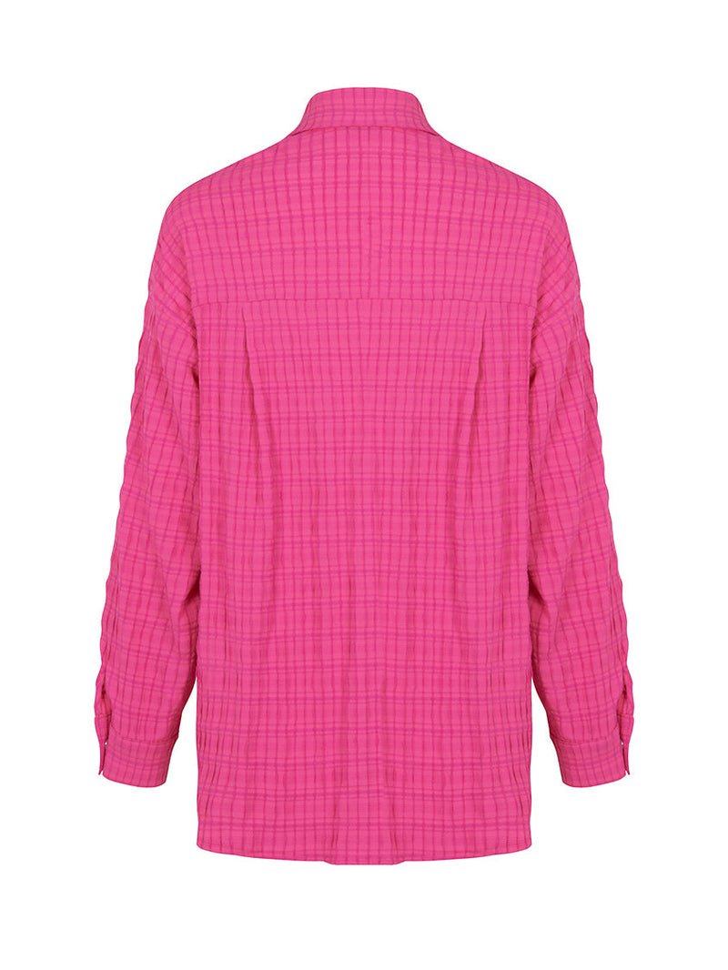 Nocturne Flowy Long Sleeve Shirt Fuchsia