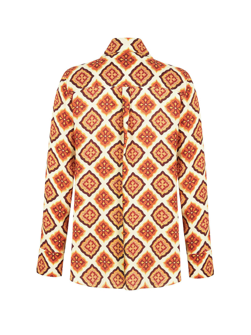 Nocturne Oversize Patterned Shirt Varyant