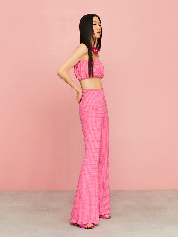 Nocturne High-Waisted Flare Pants Fuchsia