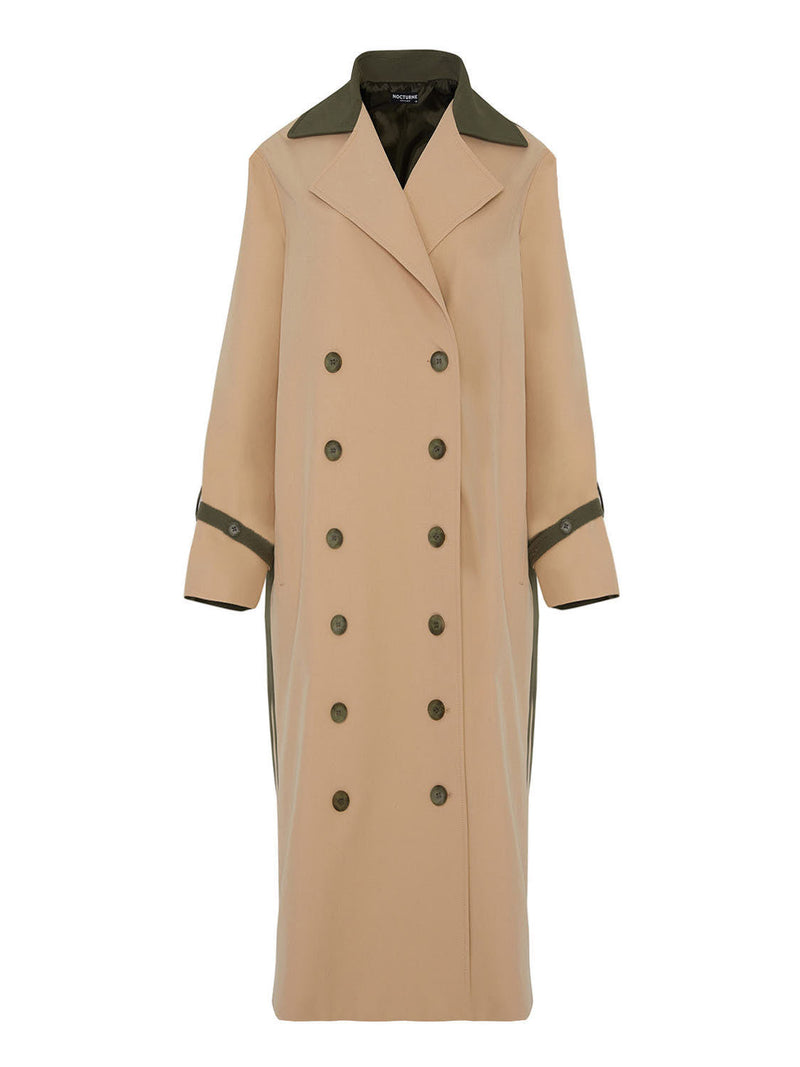 Nocturne Garnish Trench Coat Beige