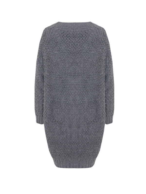 Nocturne Knitted Oversize Cardigan Grey