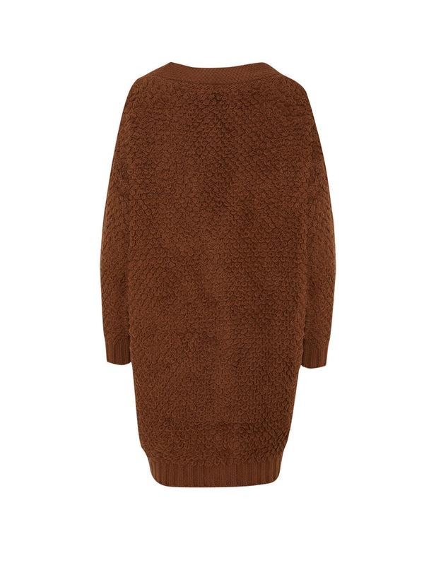 Nocturne Knitted Oversize Cardigan Brown