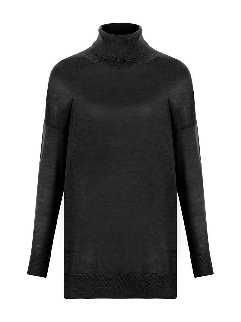 Nocturne Turtleneck Knit Sweater Black