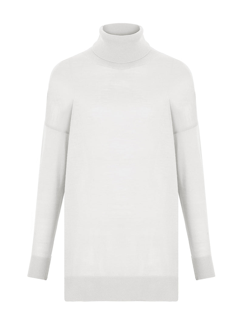 Nocturne Turtleneck Knit Sweater Off White