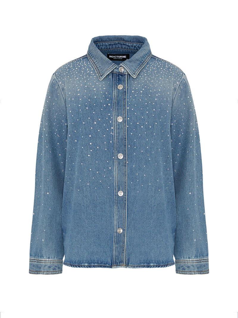 Nocturne Stone Detailed Denim Jacket Indigo