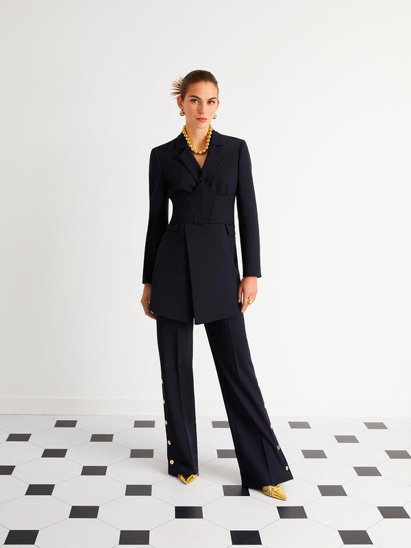 Nocturne Blazer With Button Accessories Navy Blue