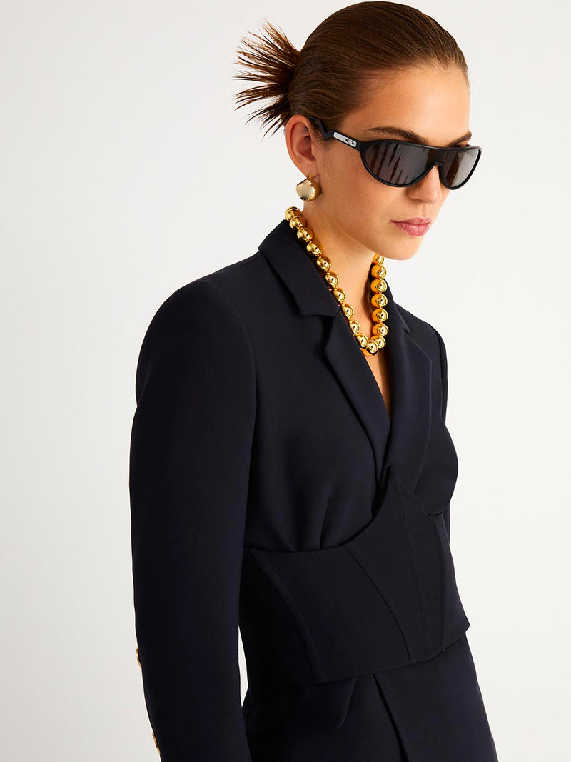 Nocturne Blazer With Button Accessories Navy Blue