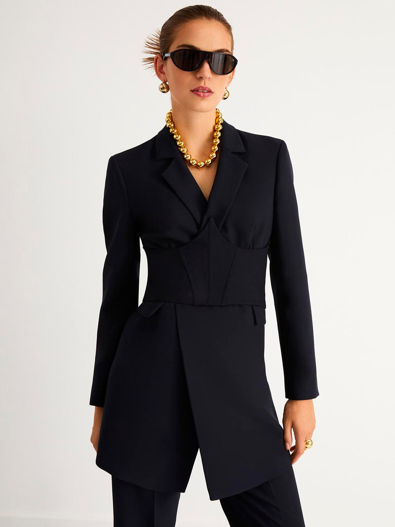 Nocturne Blazer With Button Accessories Navy Blue