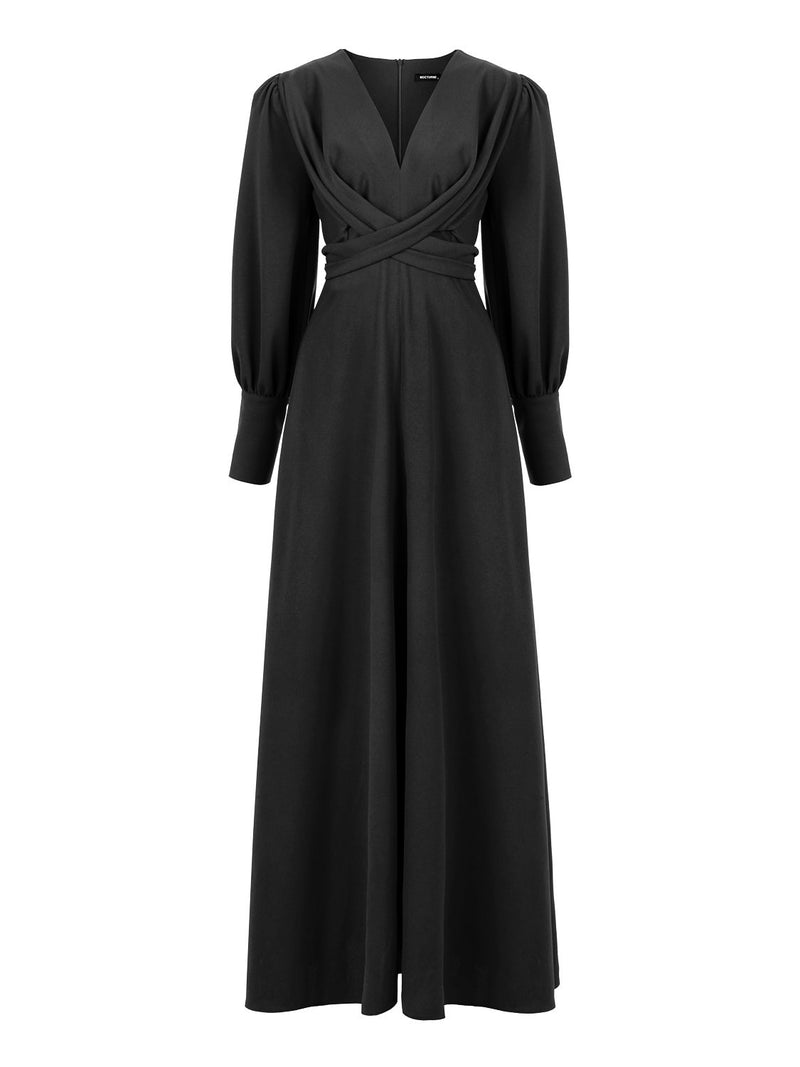 Nocturne V-Neck Maxi Dress Black