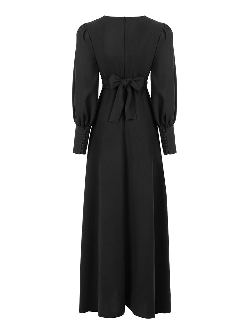 Nocturne V-Neck Maxi Dress Black