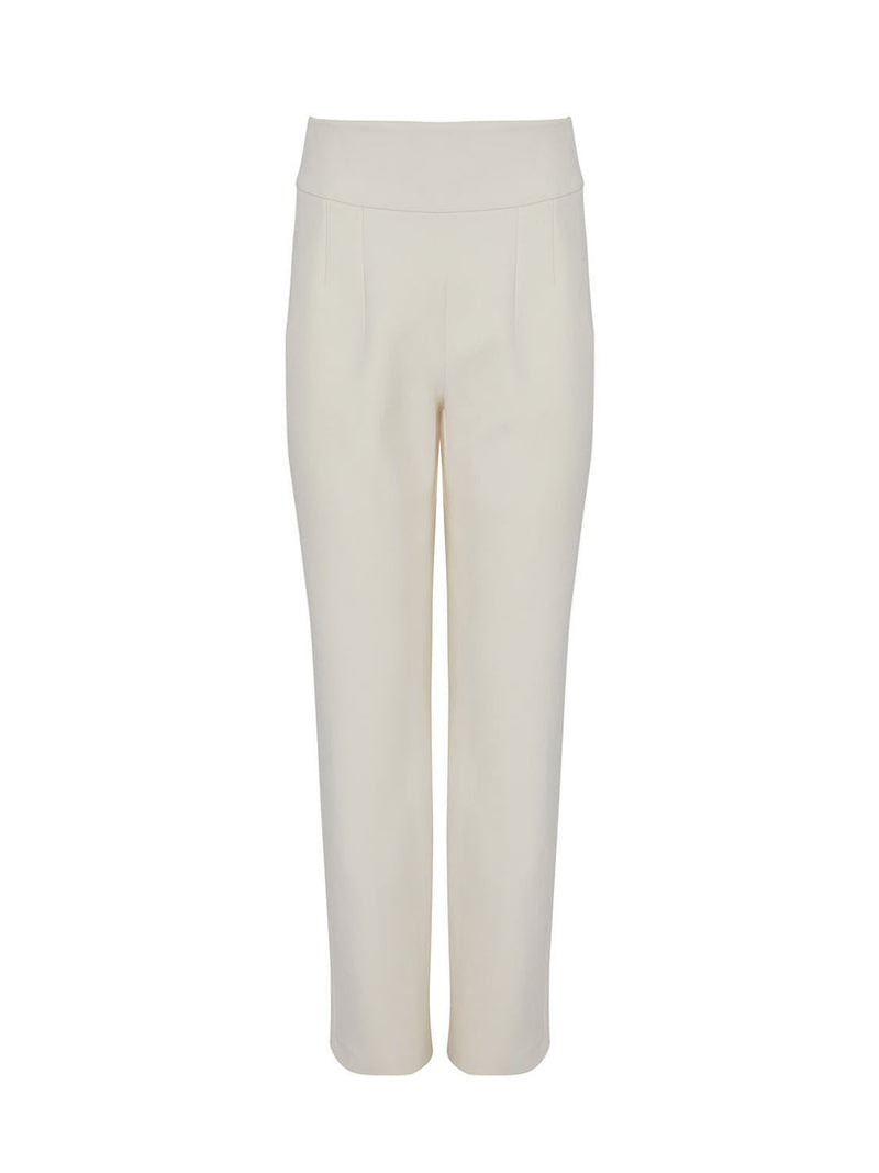 Nocturne High-Waisted Carrot Trousers Ecru