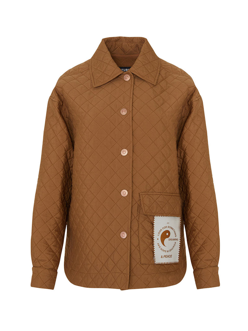 Nocturne Oversize Quilted Jacket Camel