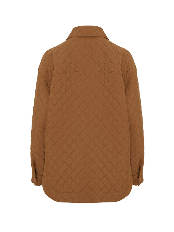 Nocturne Oversize Quilted Jacket Camel