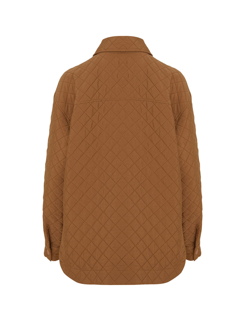 Nocturne Oversize Quilted Jacket Camel