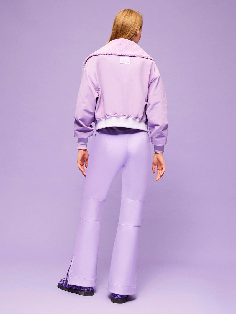 Nocturne High Collar Cropped Jacket Violet