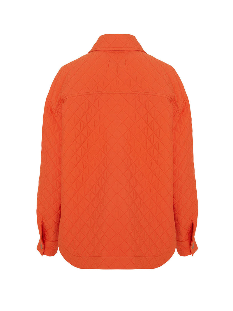 Nocturne Oversize Quilted Jacket Orange