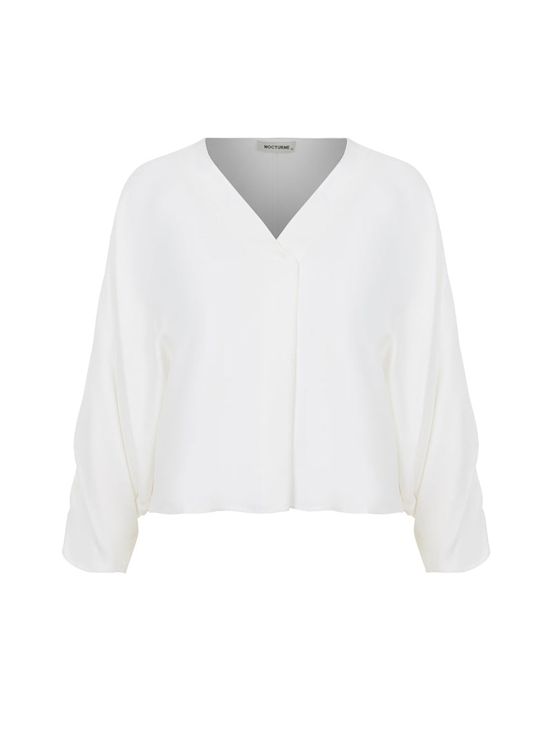 Nocturne Bat Sleeve Blouse Ecru