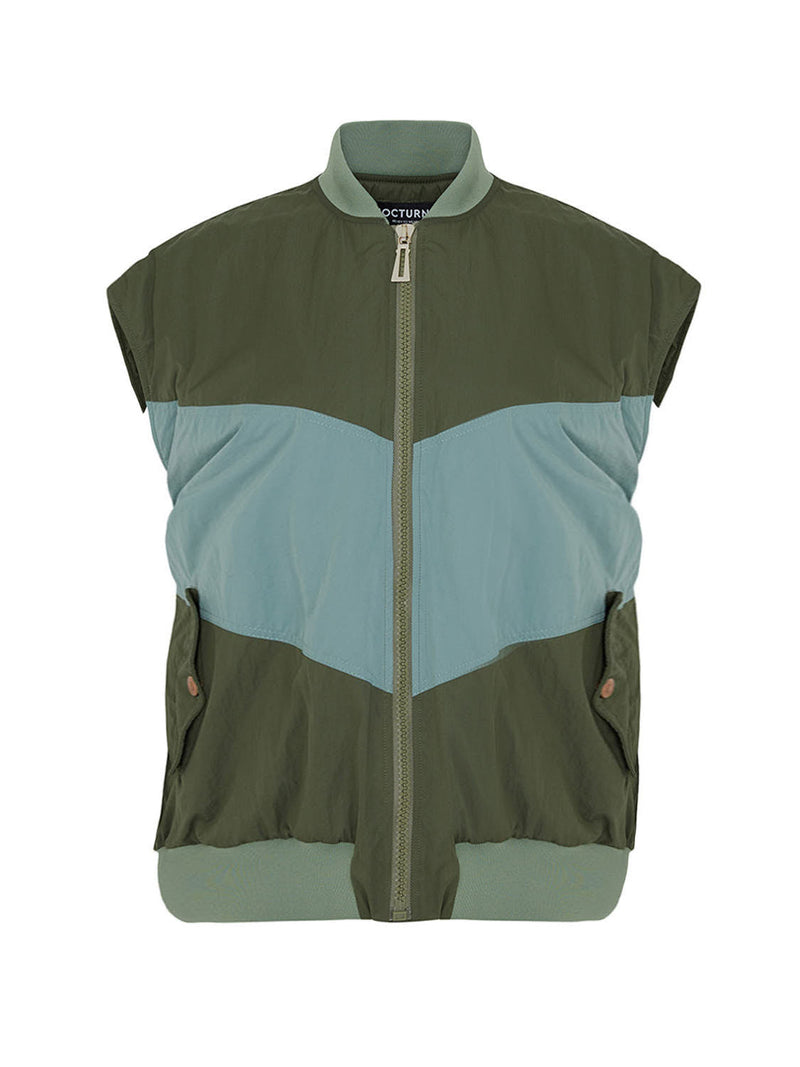 Nocturne Colorblock Inflatable Vest Khaki