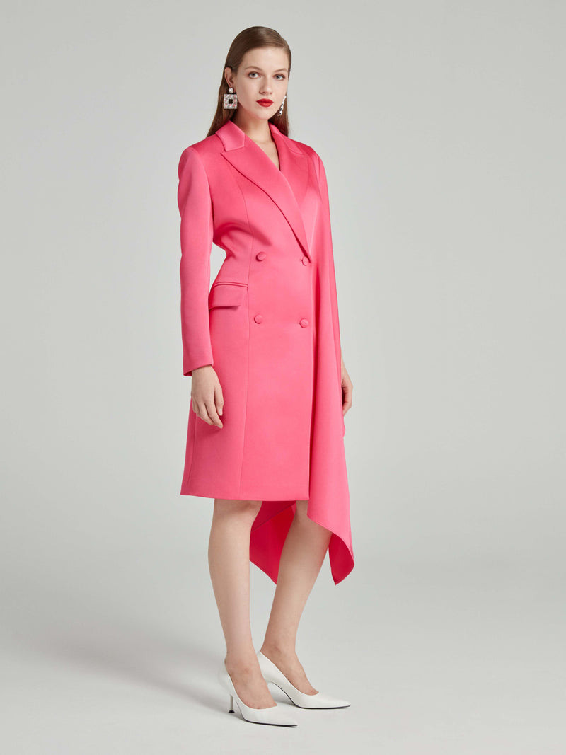 Choice Blazer Style Dress Fushia