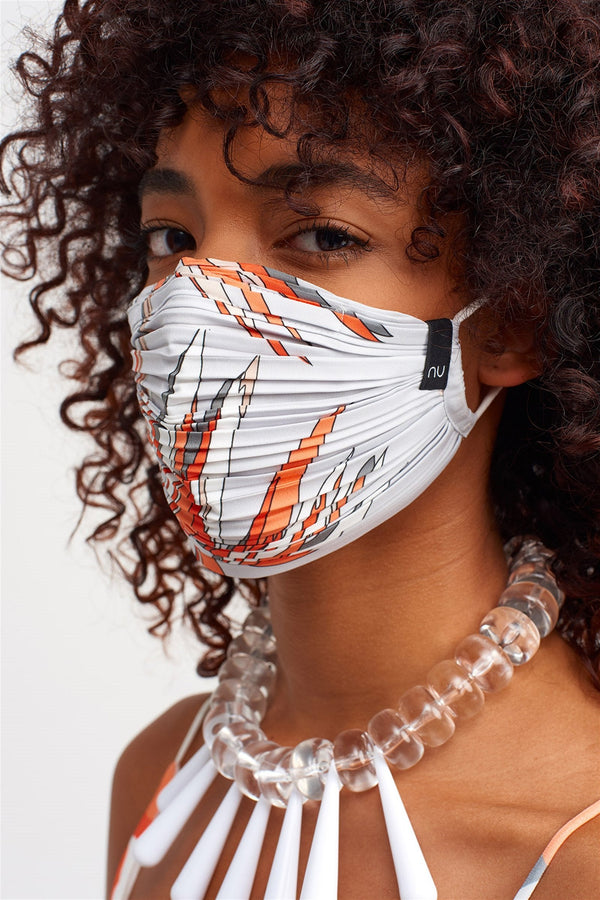 Nu Printed Pleated Face Mask Multicolor