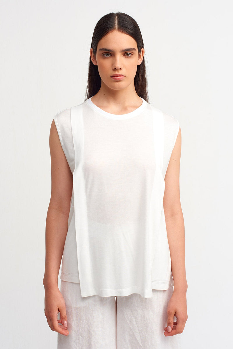 Nu Sleeveless Top Off White