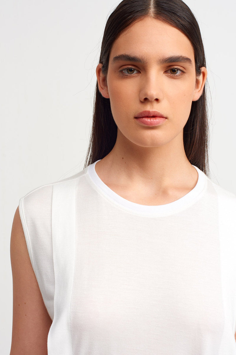 Nu Sleeveless Top Off White