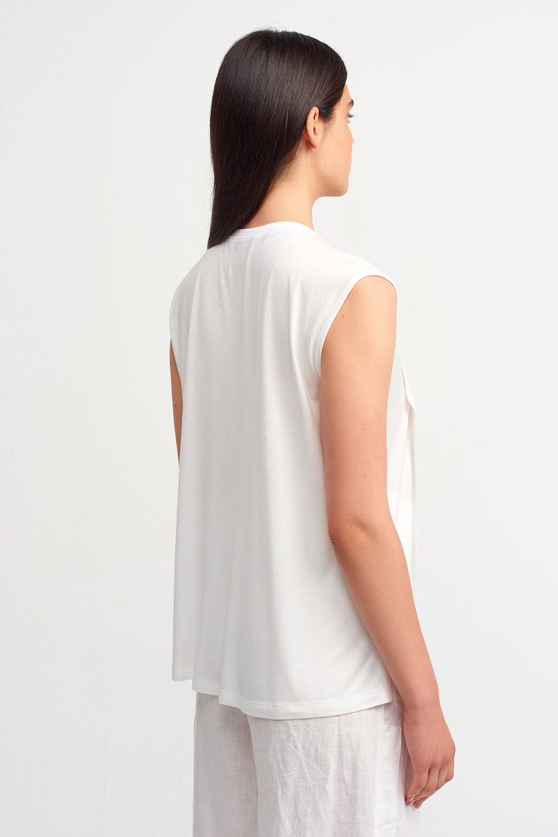 Nu Sleeveless Top Off White