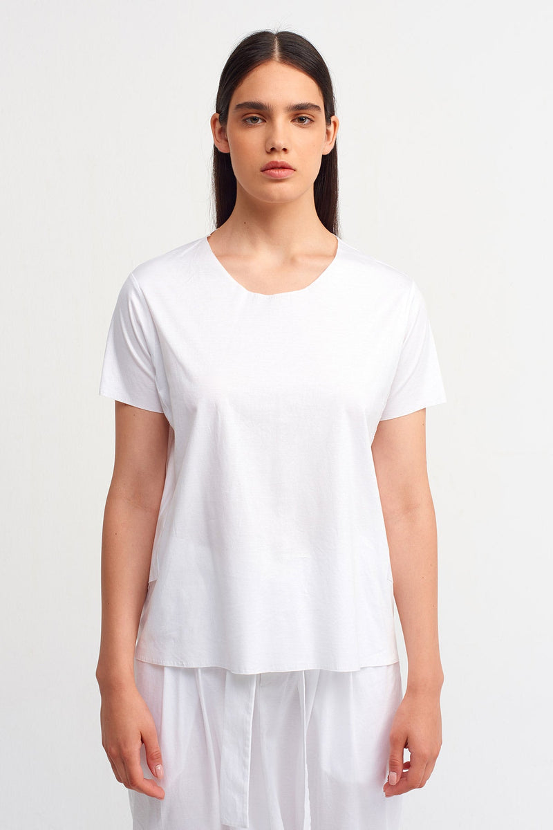 Nu Long Back T-Shirt Off White