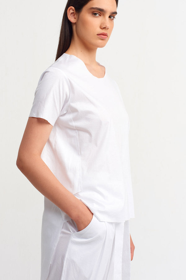 Nu Long Back T-Shirt Off White