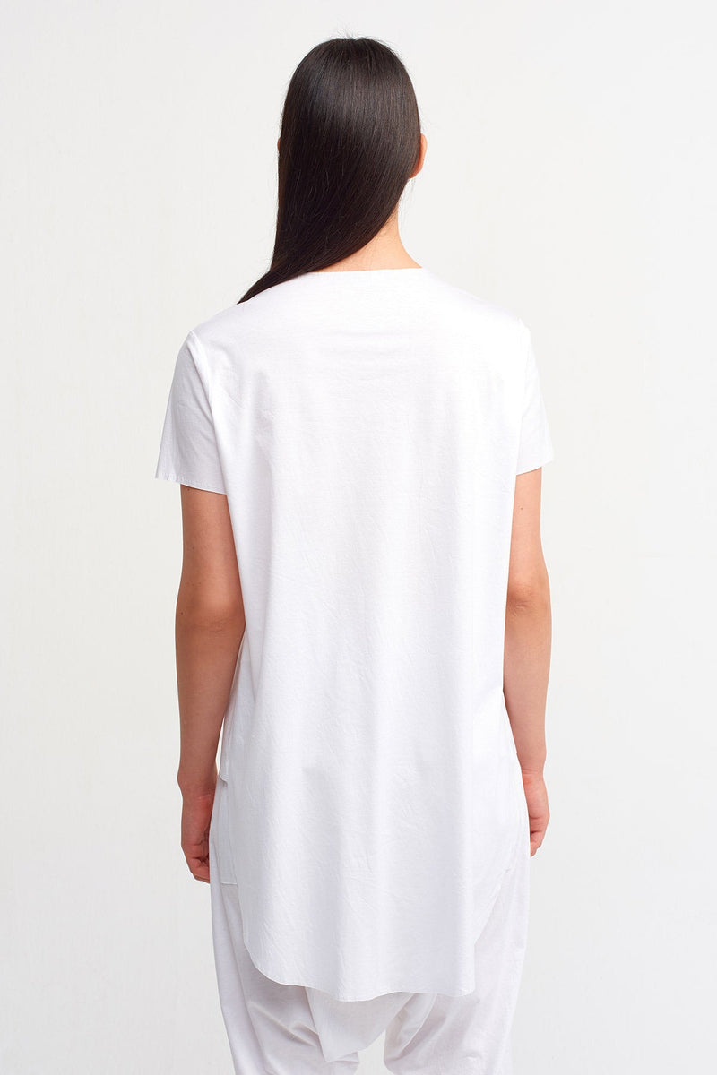 Nu Long Back T-Shirt Off White