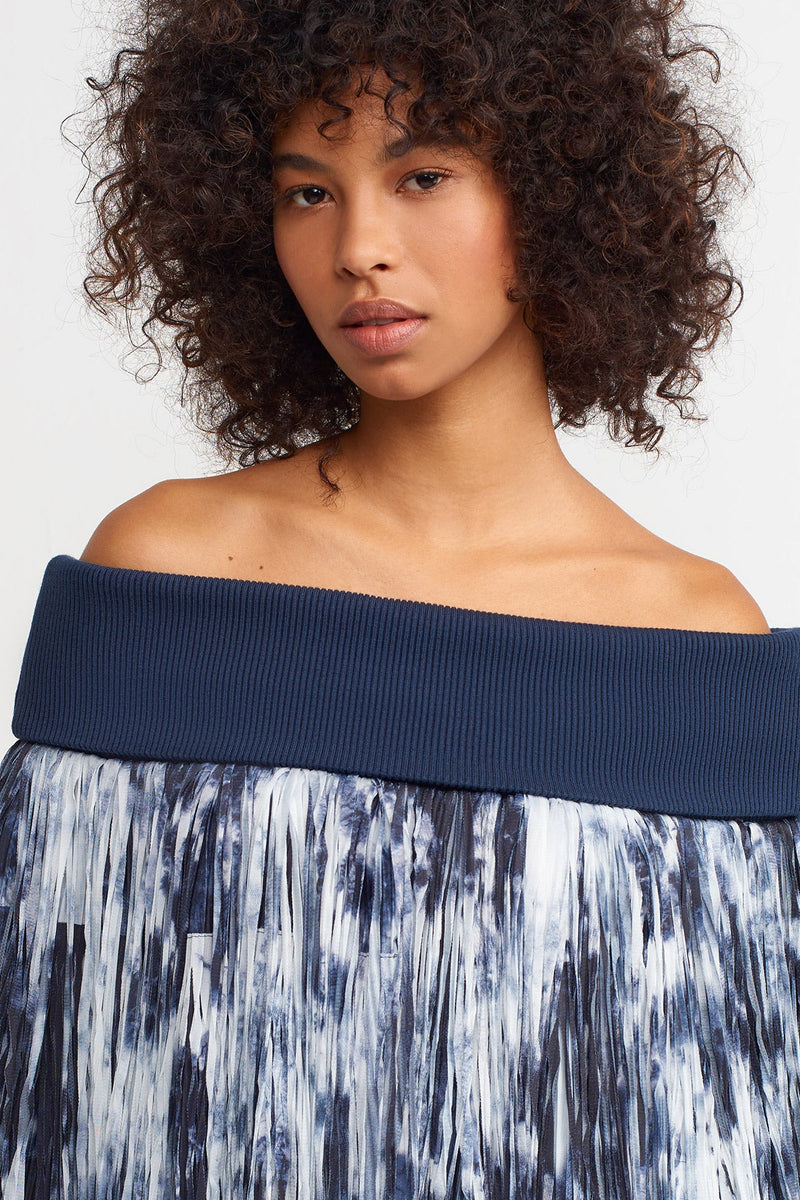 Nu Printed Fringed Detail Blouse Print